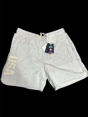 Kith Team USA Olympic Rings Shorts Gray XL NWT Terry